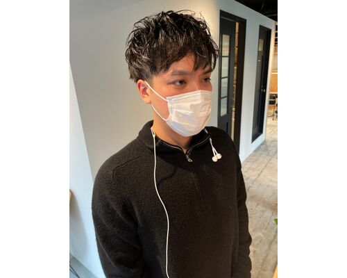 パーマのようなセット　20代男性