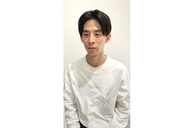 センターパート　ショート
