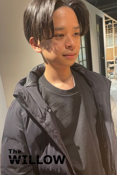メンズ　髪型　センターパート